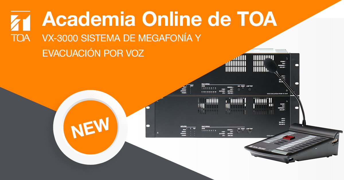 VX-3000 Sistema de megafonía y evacuación por voz